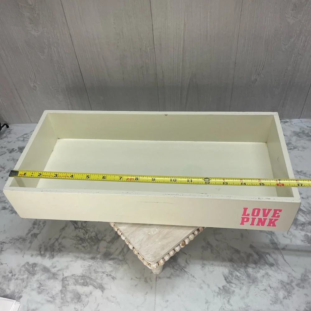 Victoria’s Secret Love Pink Wood Store Display Box with Dog white hot pink RARE - Picture 8 of 10